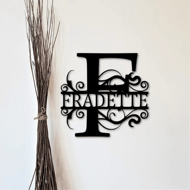 Vine Last Name Monogram